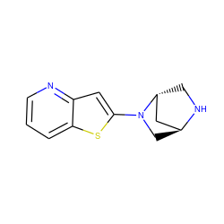 c1cnc2cc(N3C[C@H]4C[C@H]3CN4)sc2c1 ZINC000136093226