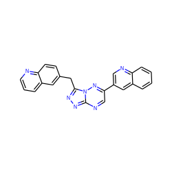 c1cnc2ccc(Cc3nnc4ncc(-c5cnc6ccccc6c5)nn34)cc2c1 ZINC000200622512