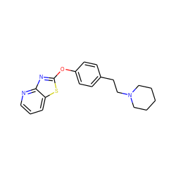 c1cnc2nc(Oc3ccc(CCN4CCCCC4)cc3)sc2c1 ZINC000095562694