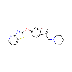 c1cnc2nc(Oc3ccc4c(CN5CCCCC5)coc4c3)sc2c1 ZINC000095595717