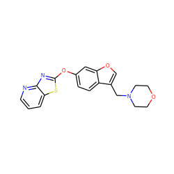 c1cnc2nc(Oc3ccc4c(CN5CCOCC5)coc4c3)sc2c1 ZINC000095597370