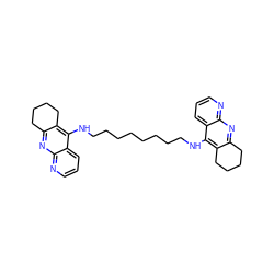 c1cnc2nc3c(c(NCCCCCCCCNc4c5c(nc6ncccc46)CCCC5)c2c1)CCCC3 ZINC000013473794