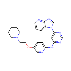 c1cnc2ncn(-c3cc(Nc4ccc(OCCN5CCCCC5)cn4)ncn3)c2c1 ZINC001772597847