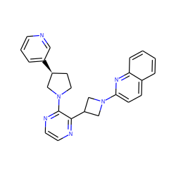 c1cncc([C@H]2CCN(c3nccnc3C3CN(c4ccc5ccccc5n4)C3)C2)c1 ZINC000139790456