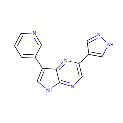 c1cncc(-c2c[nH]c3ncc(-c4cn[nH]c4)nc23)c1 ZINC000224490685