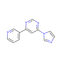 c1cncc(-c2cc(-n3ccnc3)ncn2)c1 ZINC000004239414