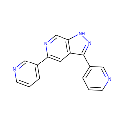 c1cncc(-c2cc3c(-c4cccnc4)n[nH]c3cn2)c1 ZINC000205262989