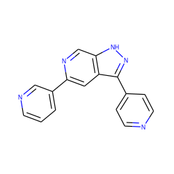 c1cncc(-c2cc3c(-c4ccncc4)n[nH]c3cn2)c1 ZINC000205262525