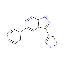 c1cncc(-c2cc3c(-c4cn[nH]c4)n[nH]c3cn2)c1 ZINC001772615308