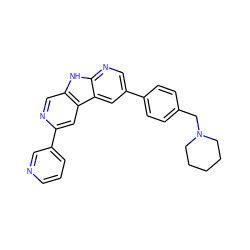 c1cncc(-c2cc3c(cn2)[nH]c2ncc(-c4ccc(CN5CCCCC5)cc4)cc23)c1 ZINC000139486602