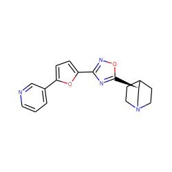 c1cncc(-c2ccc(-c3noc([C@@H]4CN5CCC4CC5)n3)o2)c1 ZINC000035995385