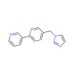 c1cncc(-c2ccc(Cn3ccnc3)cn2)c1 ZINC000084618069