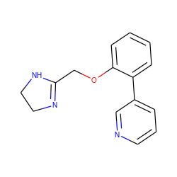 c1cncc(-c2ccccc2OCC2=NCCN2)c1 ZINC000013437797