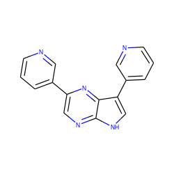 c1cncc(-c2cnc3[nH]cc(-c4cccnc4)c3n2)c1 ZINC000473149908