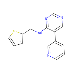 c1cncc(-c2cncnc2NCc2cccs2)c1 ZINC000004258436