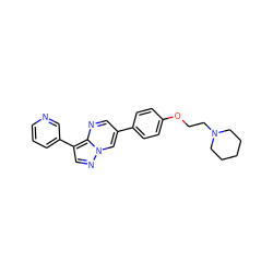 c1cncc(-c2cnn3cc(-c4ccc(OCCN5CCCCC5)cc4)cnc23)c1 ZINC000013819816