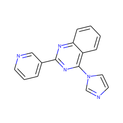 c1cncc(-c2nc(-n3ccnc3)c3ccccc3n2)c1 ZINC000004239436