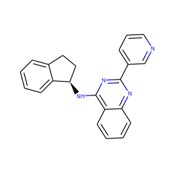 c1cncc(-c2nc(N[C@@H]3CCc4ccccc43)c3ccccc3n2)c1 ZINC000012921354
