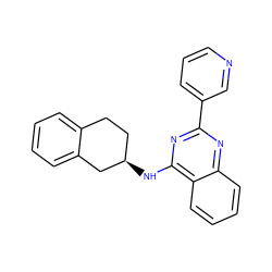 c1cncc(-c2nc(N[C@@H]3CCc4ccccc4C3)c3ccccc3n2)c1 ZINC001772584102