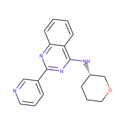 c1cncc(-c2nc(N[C@H]3CCCOC3)c3ccccc3n2)c1 ZINC000729987621