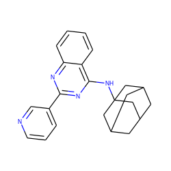 c1cncc(-c2nc(NC34CC5CC(CC(C5)C3)C4)c3ccccc3n2)c1 ZINC001772585216