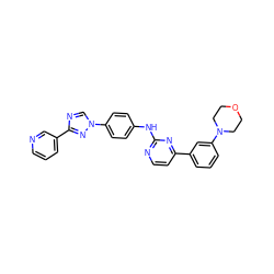 c1cncc(-c2ncn(-c3ccc(Nc4nccc(-c5cccc(N6CCOCC6)c5)n4)cc3)n2)c1 ZINC000045260974