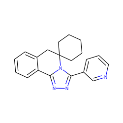 c1cncc(-c2nnc3n2C2(CCCCC2)Cc2ccccc2-3)c1 ZINC000000227434