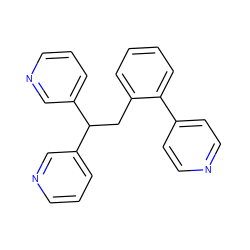 c1cncc(C(Cc2ccccc2-c2ccncc2)c2cccnc2)c1 ZINC000117923966