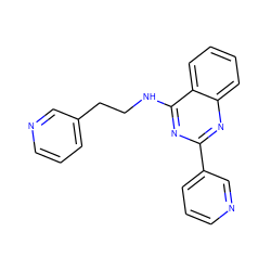 c1cncc(CCNc2nc(-c3cccnc3)nc3ccccc23)c1 ZINC000023887791
