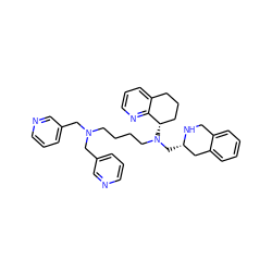 c1cncc(CN(CCCCN(C[C@H]2Cc3ccccc3CN2)[C@H]2CCCc3cccnc32)Cc2cccnc2)c1 ZINC001772577463