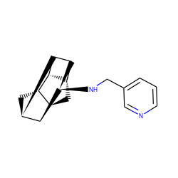 c1cncc(CN[C@@H]2[C@H]3[C@@H]4C[C@@H]5[C@@H]6C[C@@H]([C@@H]3[C@@H]64)[C@H]25)c1 ZINC000261085994