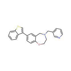 c1cncc(CN2CCOc3ccc(-c4csc5ccccc45)cc3C2)c1 ZINC000473129074