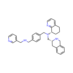 c1cncc(CNCc2ccc(CN(C[C@H]3Cc4ccccc4CN3)[C@H]3CCCc4cccnc43)cc2)c1 ZINC001772640970