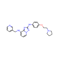 c1cncc(CNc2cccn3nc(Nc4ccc(OCCN5CCCC5)cc4)nc23)c1 ZINC000096169676