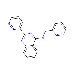 c1cncc(CNc2nc(-c3cccnc3)nc3ccccc23)c1 ZINC000004258359