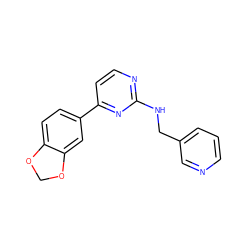 c1cncc(CNc2nccc(-c3ccc4c(c3)OCO4)n2)c1 ZINC000072136266