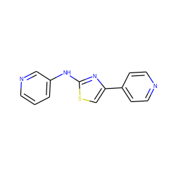 c1cncc(Nc2nc(-c3ccncc3)cs2)c1 ZINC000000613680