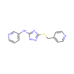 c1cncc(Nc2nc(SCc3ccncc3)n[nH]2)c1 ZINC000014964361