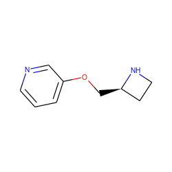 c1cncc(OC[C@@H]2CCN2)c1 ZINC000003805142