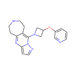 c1cncc(OC2CN(c3c4c(nc5ccnn35)CCNCC4)C2)c1 ZINC000066099586