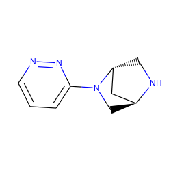 c1cnnc(N2C[C@H]3C[C@H]2CN3)c1 ZINC000195016214