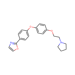 c1coc(-c2ccc(Oc3ccc(OCCN4CCCC4)cc3)cc2)n1 ZINC000049872015