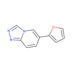 c1coc(-c2ccc3nncn3c2)c1 ZINC000061906105