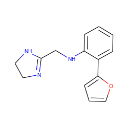 c1coc(-c2ccccc2NCC2=NCCN2)c1 ZINC000013438336