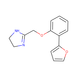 c1coc(-c2ccccc2OCC2=NCCN2)c1 ZINC000013437822