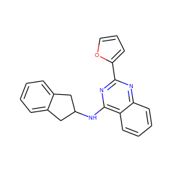 c1coc(-c2nc(NC3Cc4ccccc4C3)c3ccccc3n2)c1 ZINC001772571616