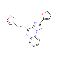 c1coc(-c2nc3c(OCc4ccoc4)nc4ccccc4n3n2)c1 ZINC000029123973