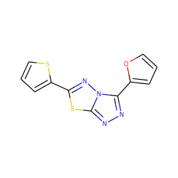 c1coc(-c2nnc3sc(-c4cccs4)nn23)c1 ZINC000000528434