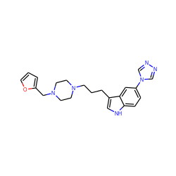 c1coc(CN2CCN(CCCc3c[nH]c4ccc(-n5cnnc5)cc34)CC2)c1 ZINC000022939197