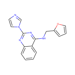 c1coc(CNc2nc(-n3ccnc3)nc3ccccc23)c1 ZINC000013743200